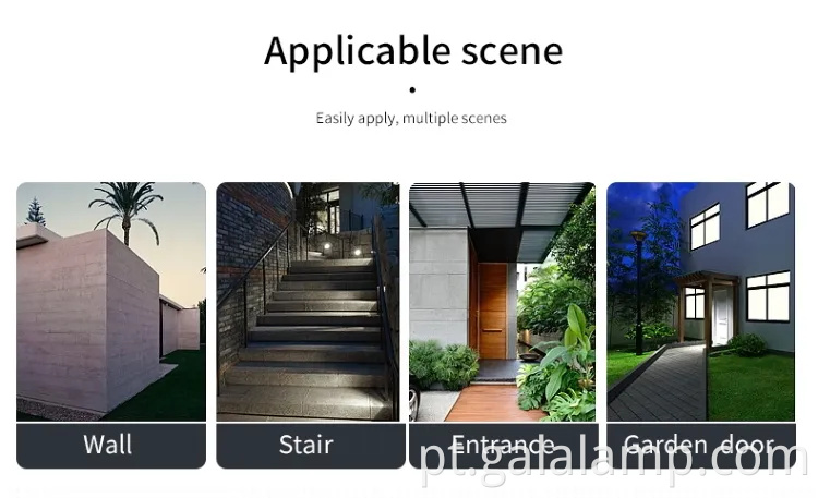 Iluminação de parede impermeável elegante para hotéis e vilas de luxo
